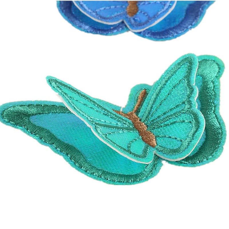 Zhiheng Assorted Colors 12pcs 3D Butterfly Iron On Patches Sew On Embroidered Appliques DIY Motif for Clothing Decoration - Image 3